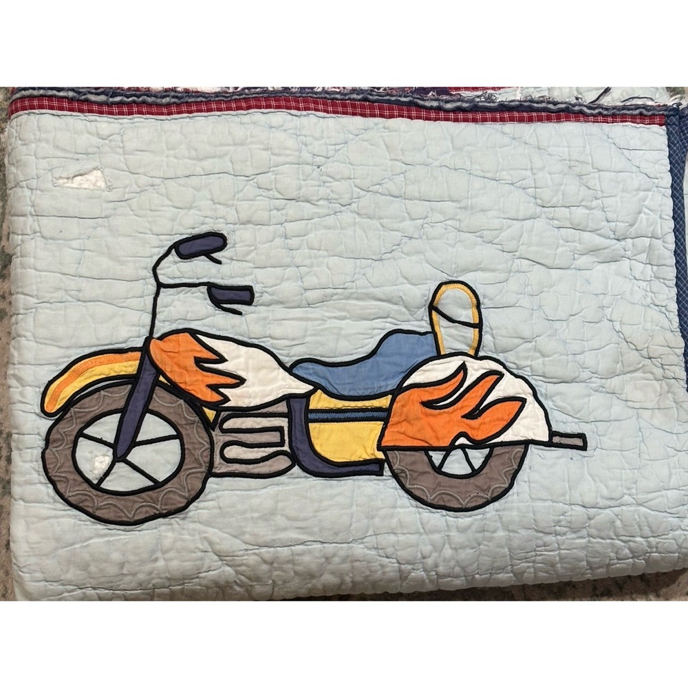 As-Is Cutter Quilt Craft Fabric - Vintage  Motorcycles
